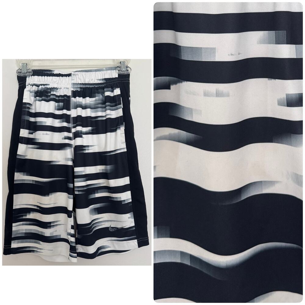 Nike Dri-FIT Athletic Training Shorts in Black/White